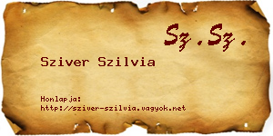 Sziver Szilvia névjegykártya