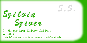 szilvia sziver business card